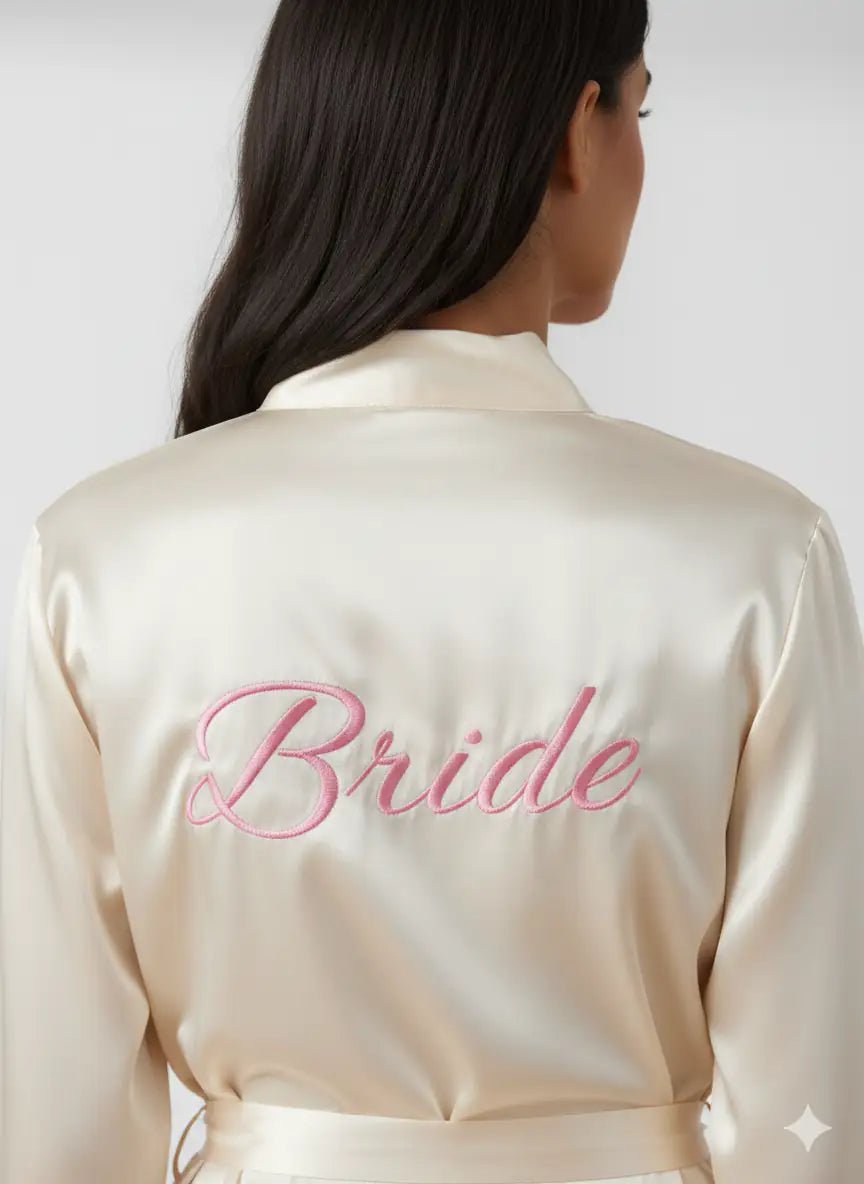Bride's Pink thread work Robe Edit 2 | Prepaid Orders Only - Comfy Nights