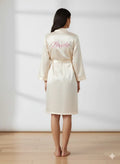 Bride's Pink thread work Robe Edit 2 | Prepaid Orders Only - Comfy Nights