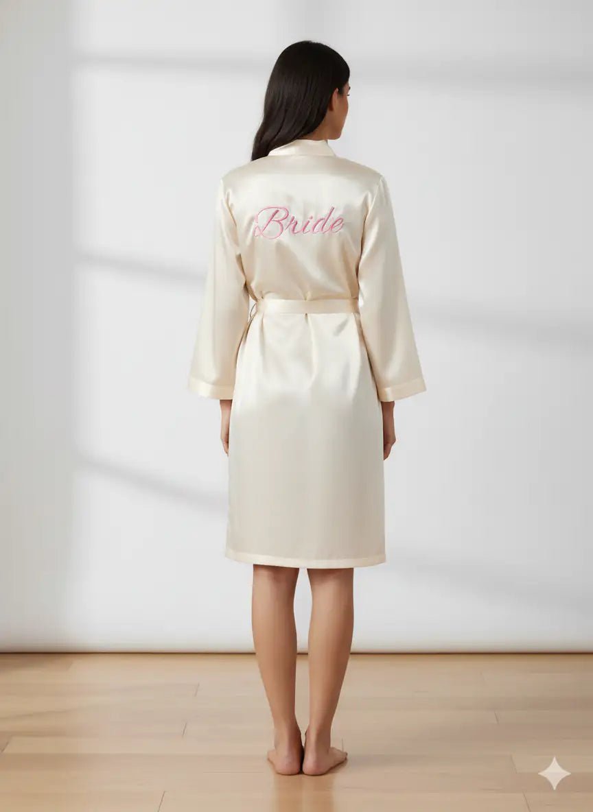 Bride's Pink thread work Robe Edit 2 | Prepaid Orders Only - Comfy Nights