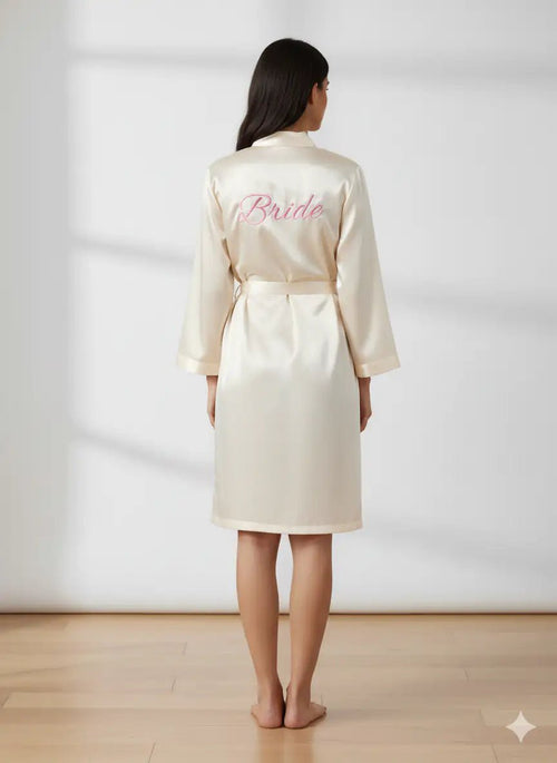 Bride's Pink thread work Robe Edit 2 | Prepaid Orders Only - Comfy Nights