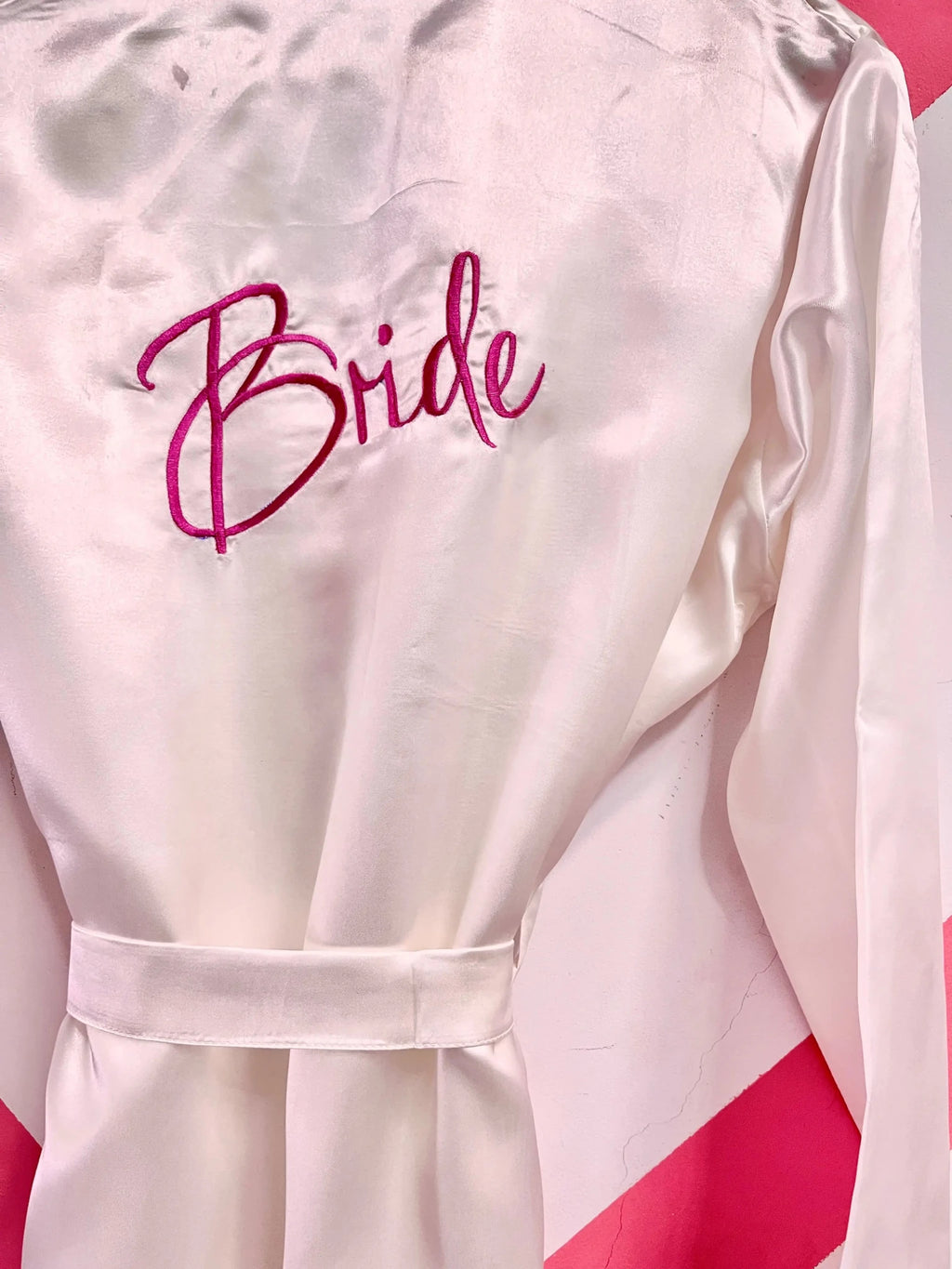 Bride's Pink thread work Robe | Prepaid Orders Only - Comfy Nights