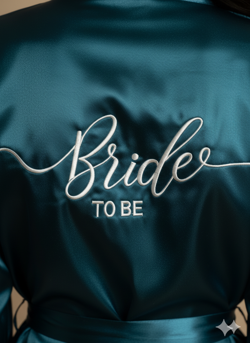 Teal Personalise Robe  | Prepaid Orders Only
