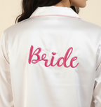 White Bride Satin Pj Set  | Prepaid Orders Only
