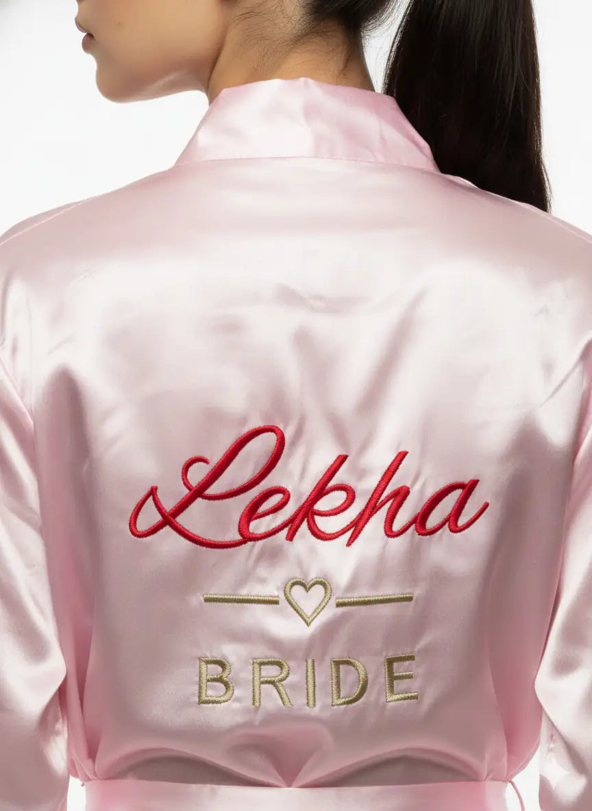 Baby Pink Personalise Robe  | Prepaid Orders Only