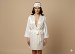 Load image into Gallery viewer, White Personalise Robe + Eyemask  | Prepaid Orders Only

