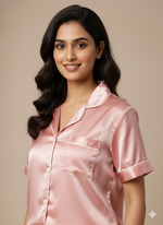 Load image into Gallery viewer, Rosegold Bridesmaid Satin Shorts Set  | Prepaid Orders Only
