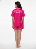 Hot Pink Personalise Satin Shorts Set  | Prepaid Orders Only