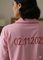 Baby Pink Feather Cotton Pj Set  | Prepaid Orders Only