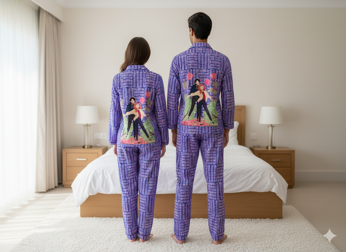 Made for Each Other Couple Pj Set
