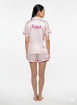 Load image into Gallery viewer, Baby Pink Personalise Satin Shorts Set  | Prepaid Orders Only

