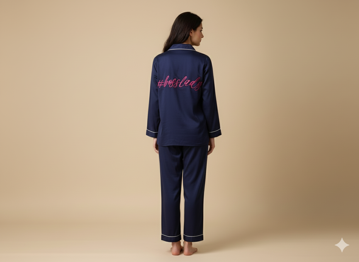 Boss Lady Pj Set (BLUE) | Prepaid Orders Only