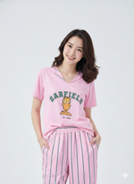 Load image into Gallery viewer, Pink Garfield Comfy Tee + Pj Set
