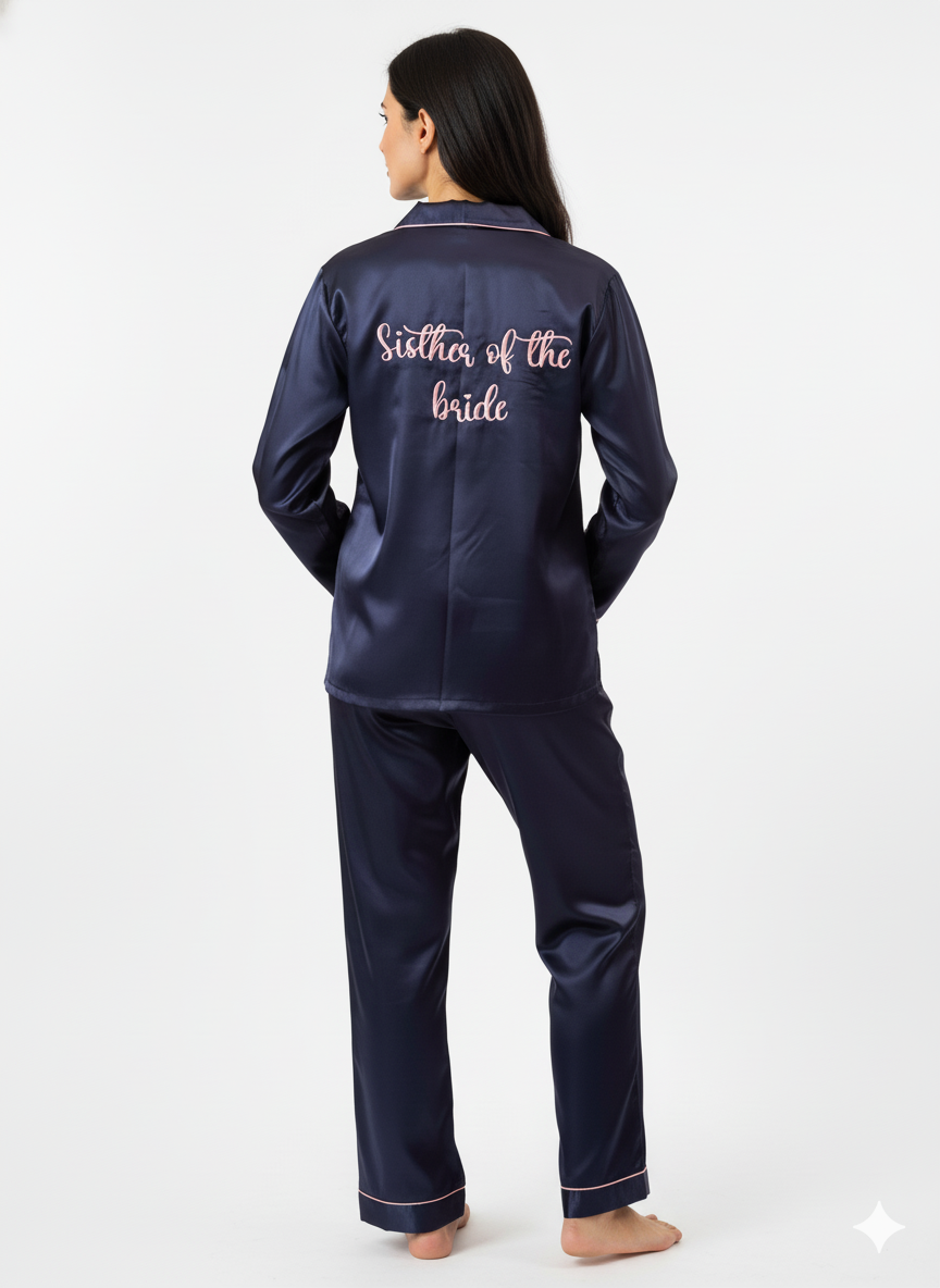 Sister of the Bride Satin Pj Set  | Prepaid Orders Only
