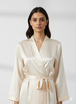 Load image into Gallery viewer, Bride's Pink thread work Robe Edit 2  | Prepaid Orders Only
