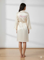 Bride's Pink thread work Robe Edit 2  | Prepaid Orders Only