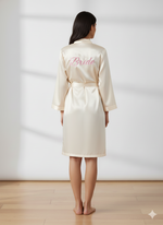 Load image into Gallery viewer, Bride's Pink thread work Robe Edit 2  | Prepaid Orders Only

