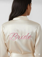 Bride's Pink thread work Robe Edit 2  | Prepaid Orders Only