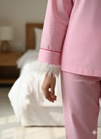 Baby Pink Feather Cotton Pj Set  | Prepaid Orders Only