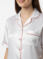 Load image into Gallery viewer, White Bride Satin Shorts Set  | Prepaid Orders Only
