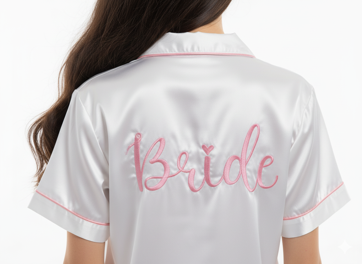 White Bride Satin Shorts Set  | Prepaid Orders Only