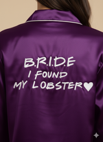Load image into Gallery viewer, Purple Bride I Found My Lobster Satin Pj Set  | Prepaid Orders Only
