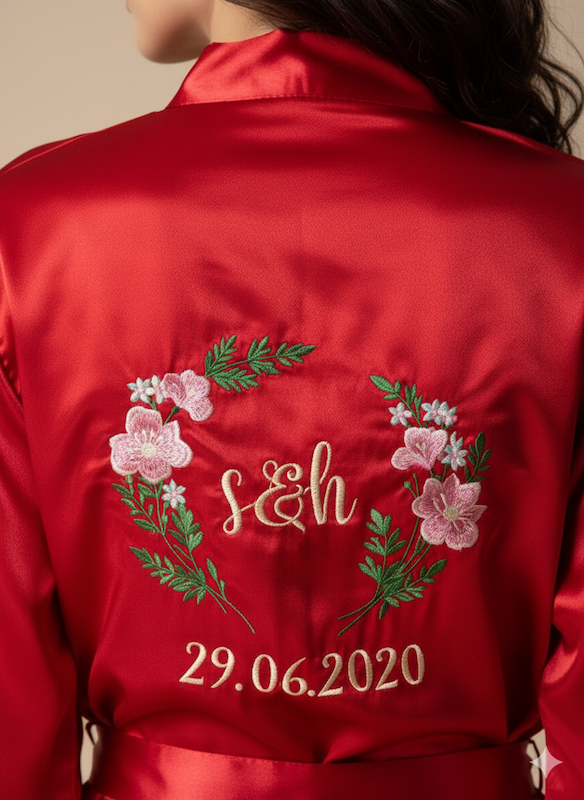 Red Personalise Robe  | Prepaid Orders Only