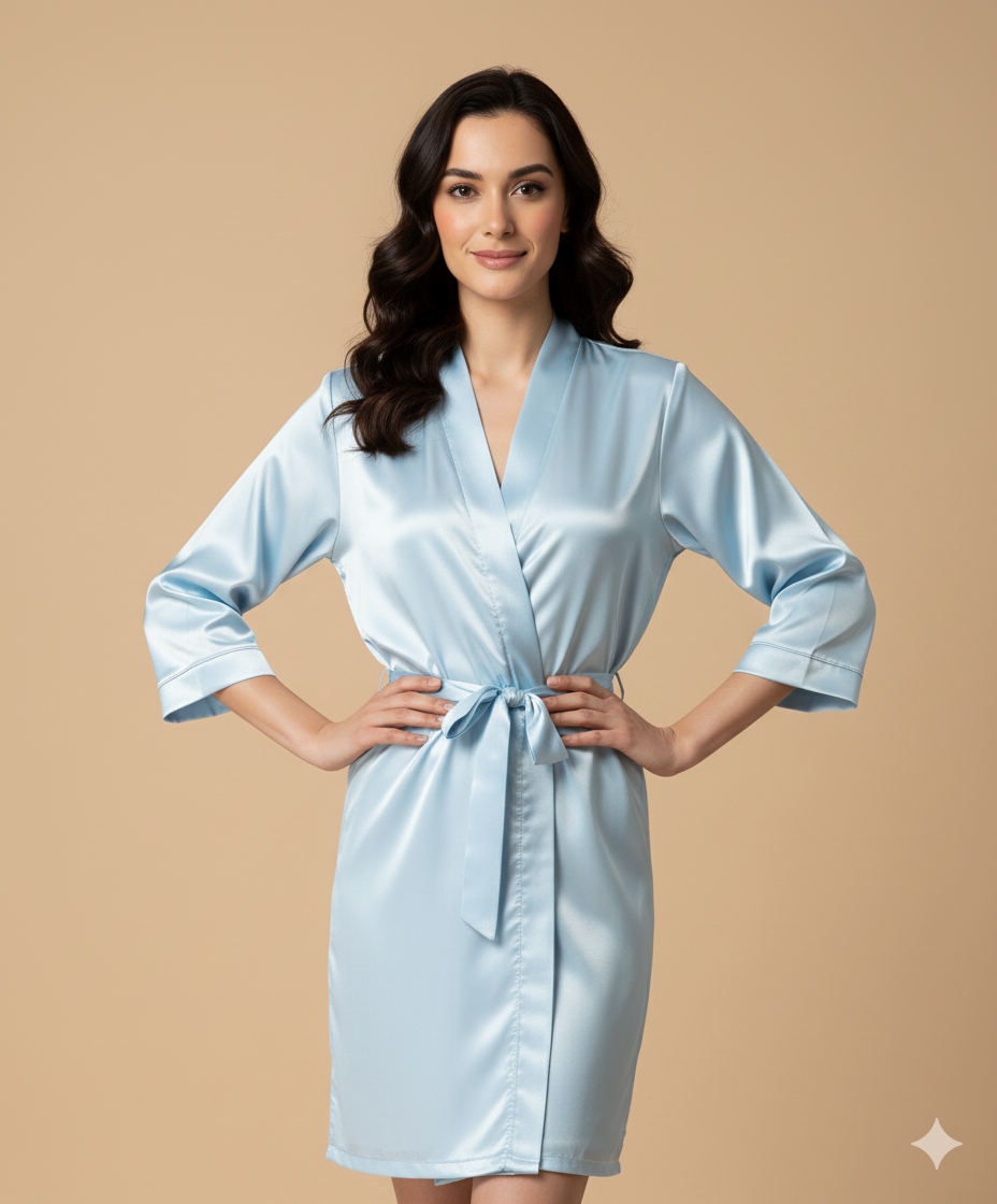 Powder Blue Personalise Robe  | Prepaid Orders Only