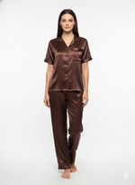 Load image into Gallery viewer, Brown Satin Pj Set  | Prepaid Orders Only
