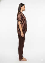 Load image into Gallery viewer, Brown Satin Pj Set  | Prepaid Orders Only
