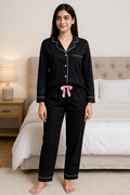 Black Cotton Pj Set