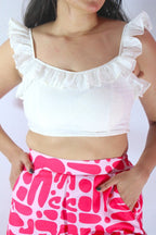 Frills & Lilac Vibe Co-Ord Set - Comfy Nights