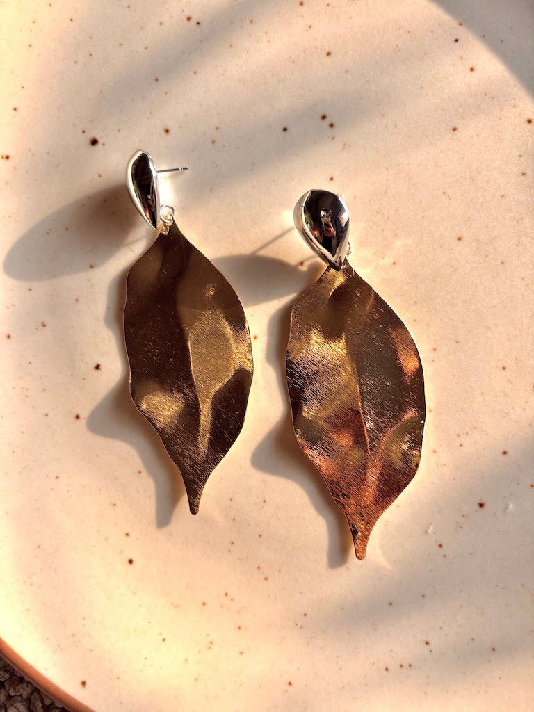 Gold Leaves Earrings - Comfy Nights