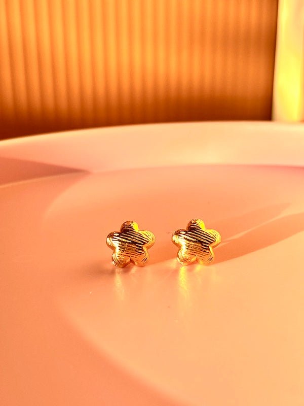 Golden bloom studs Earrings - Comfy Nights