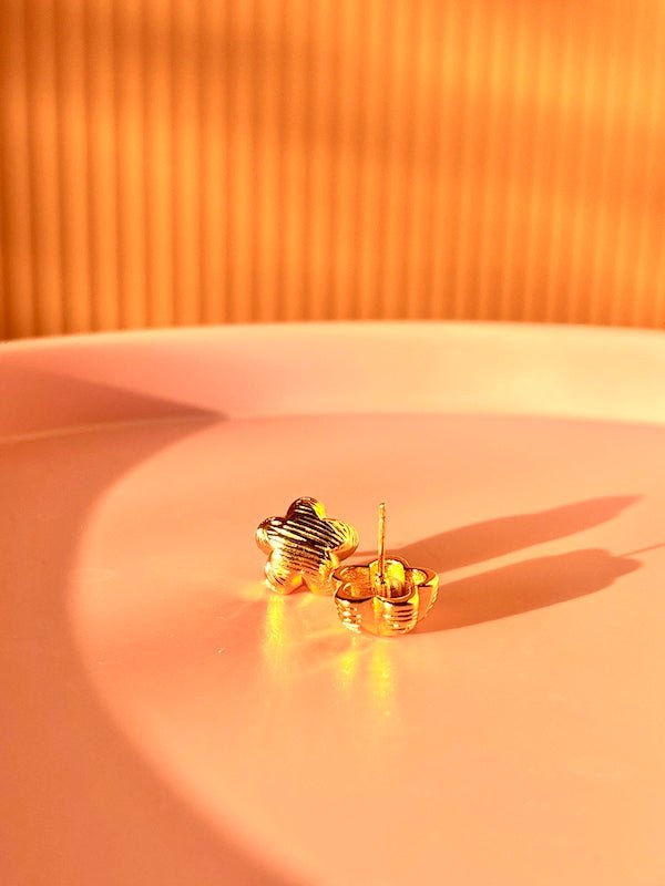 Golden bloom studs Earrings - Comfy Nights