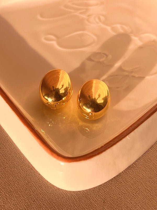 Golden pebble drops Earrings - Comfy Nights