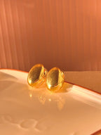 Golden pebble drops Earrings - Comfy Nights