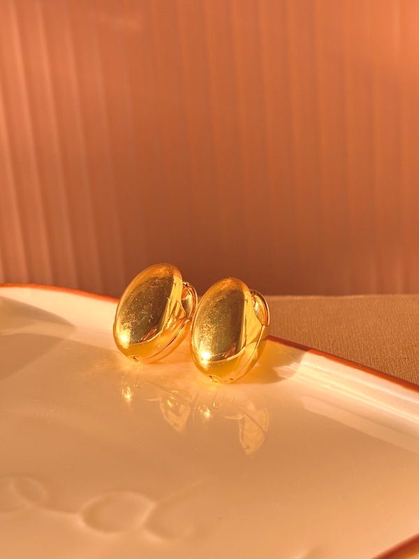 Golden pebble drops Earrings - Comfy Nights