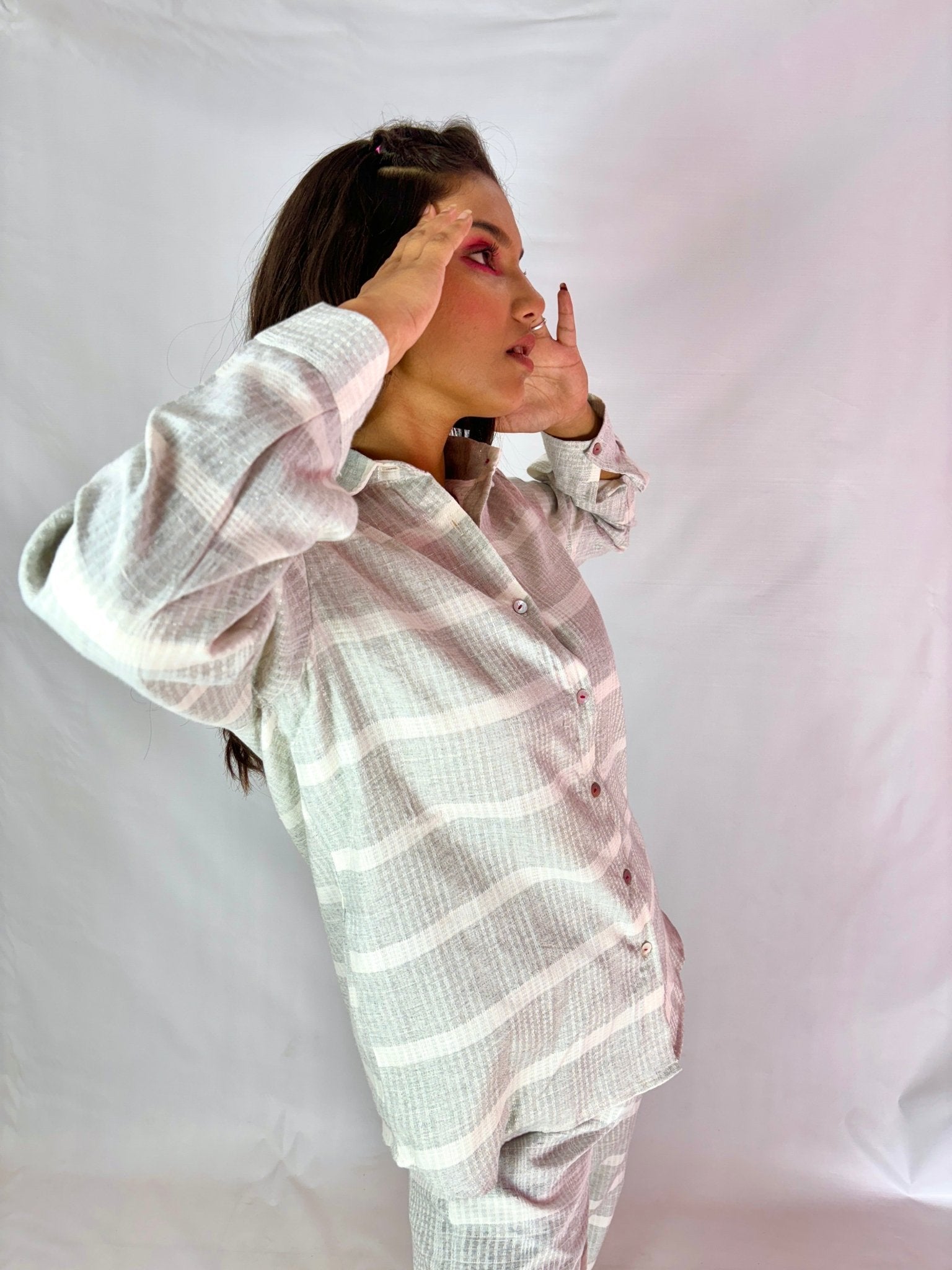 Grey Horizontal Co-Ord Set - Comfy Nights