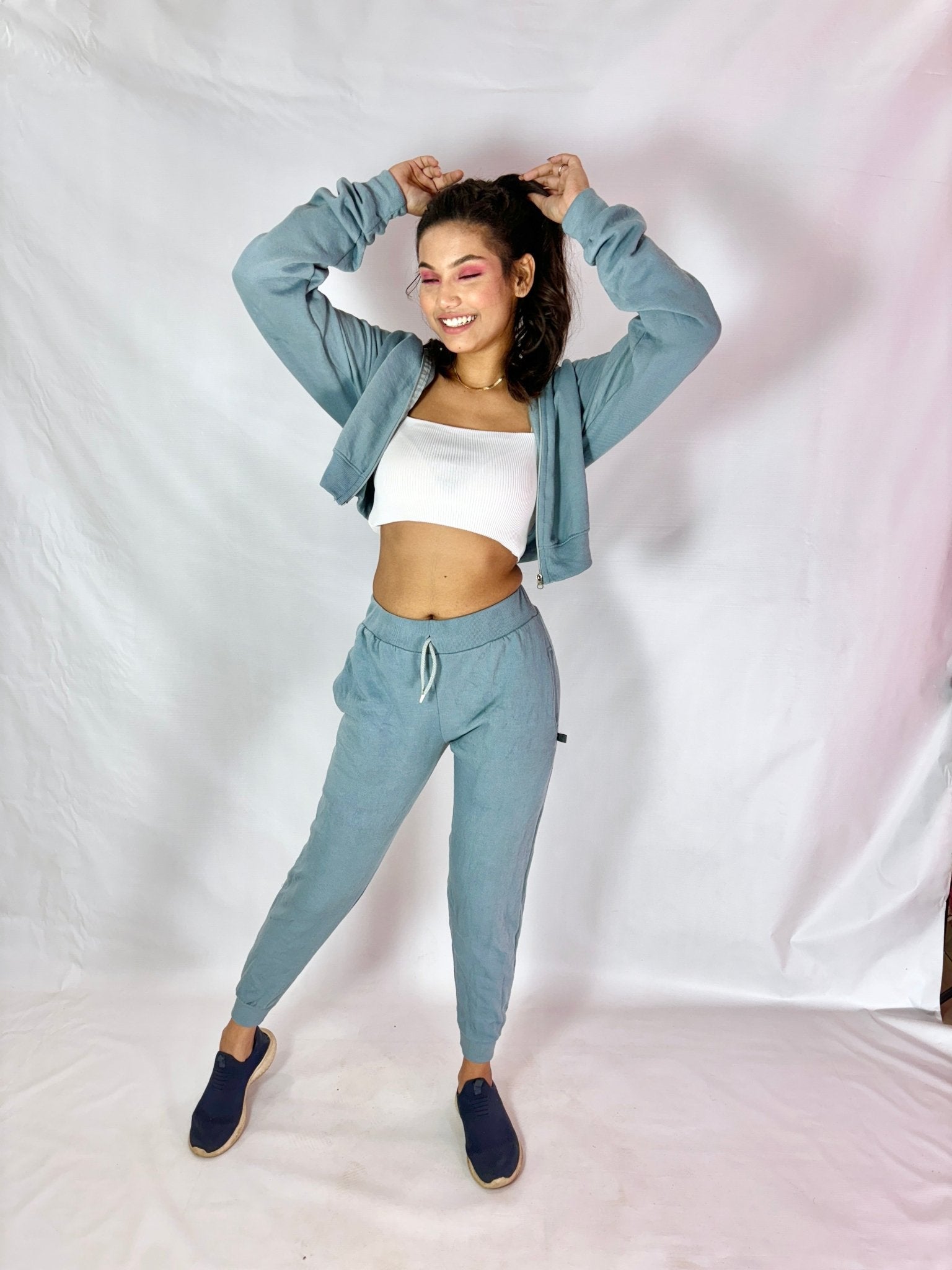 Grey Shadow ZIPPER HOODIE + Jogger - Comfy Nights