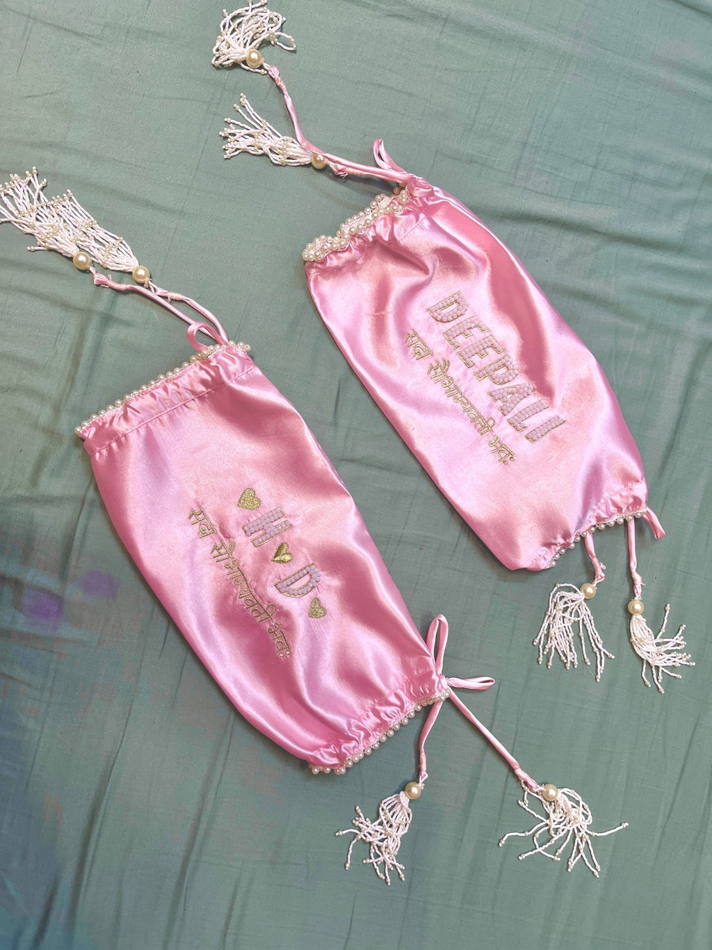 Handworked Baby Pink Chooda Cover | Prepaid Orders Only - Comfy Nights