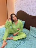 Happy Rainbow Patch Pj Set (Green) - Comfy Nights