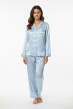 Powder Blue Personalise Satin Pj Set