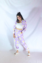 Lilac Yoke Bomber Jacket + Jogger - Comfy Nights