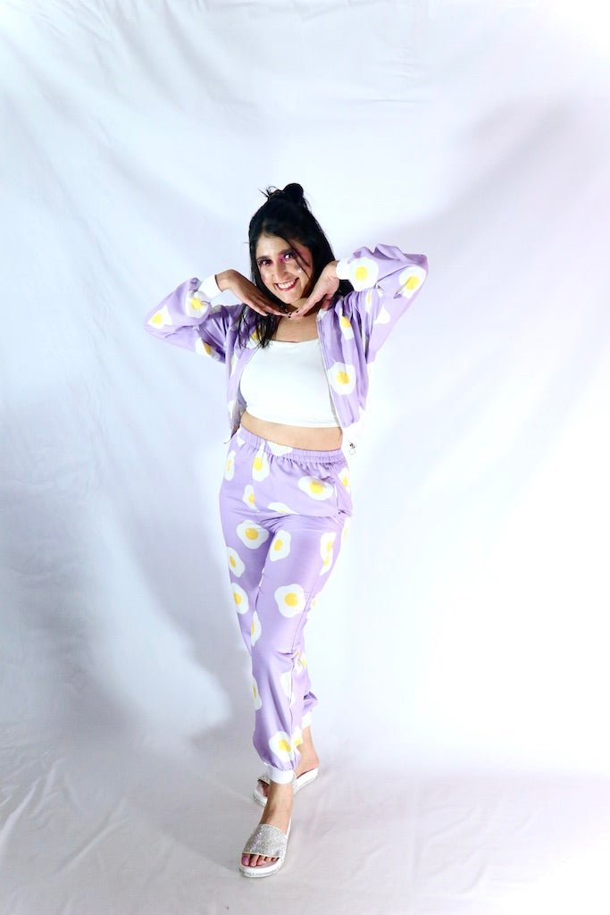 Lilac Yoke Bomber Jacket + Jogger - Comfy Nights
