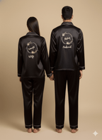Logo Personalised Black Couple Set | Prepaid Orders Only - Comfy Nights