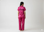 Magenta Bride Satin Pj Set | Prepaid Orders Only - Comfy Nights