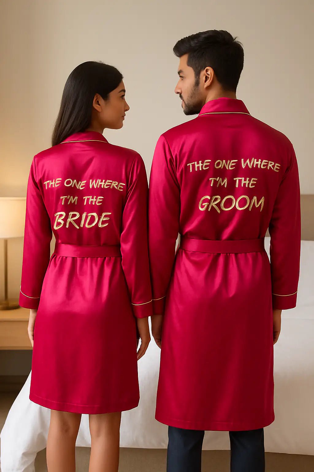 Magenta Couple Personalised Robes | Prepaid Orders Only - Comfy Nights