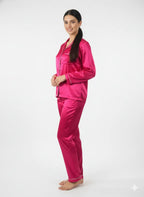 Magenta Name + Bride Satin Pj Set | Prepaid Orders Only - Comfy Nights