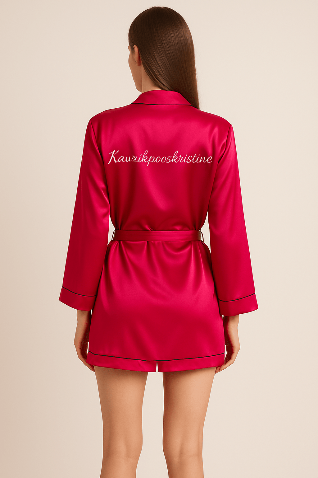Magenta Personalise Robe + Camisole + Shorts Set | Prepaid Orders Only - Comfy Nights