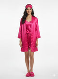 Magenta Personalise Robe + Slippers + EyeMask+ Camisole+ Shorts For Bride | Prepaid Orders Only - Comfy Nights